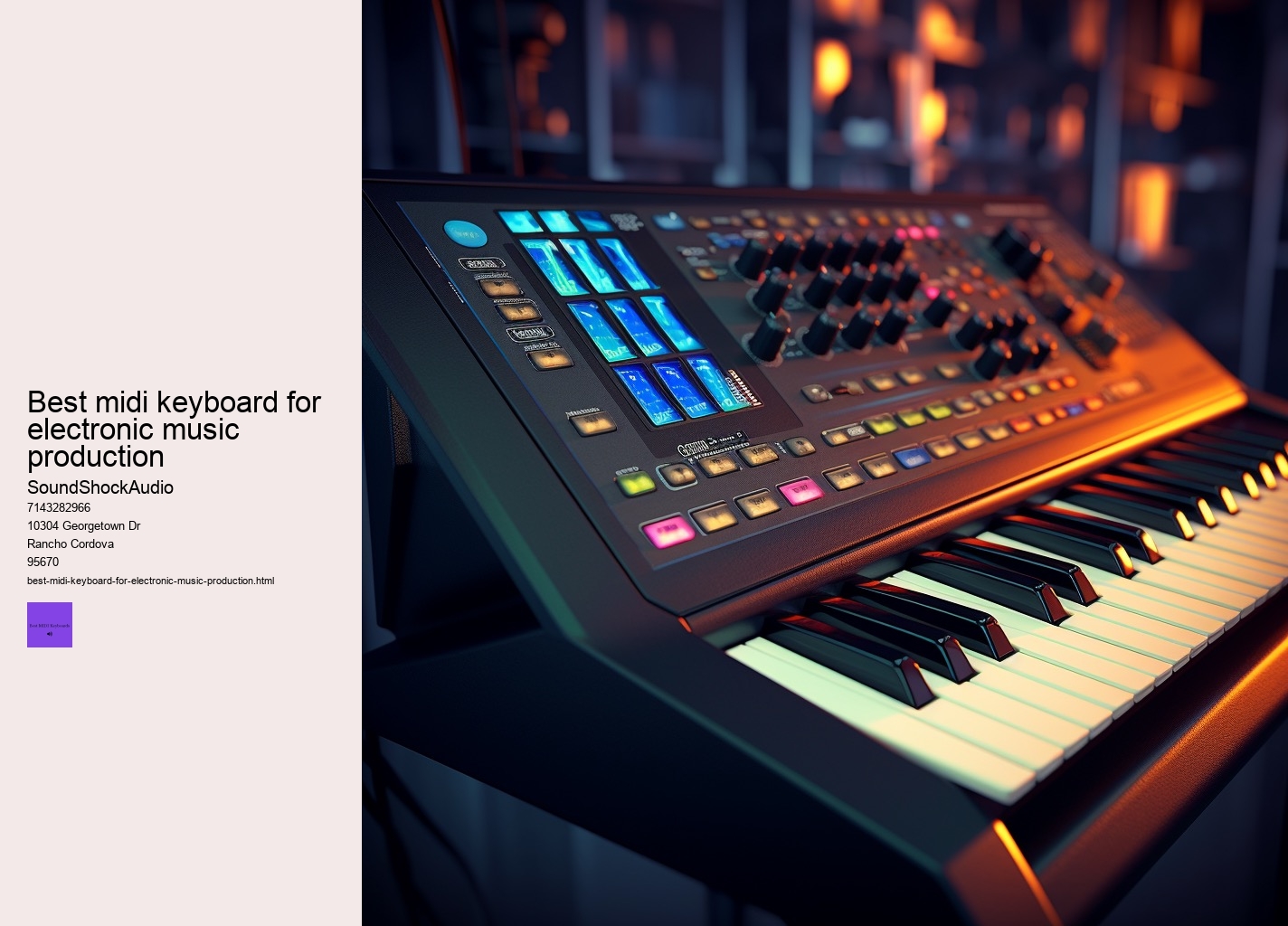 best midi keyboard for electronic music production